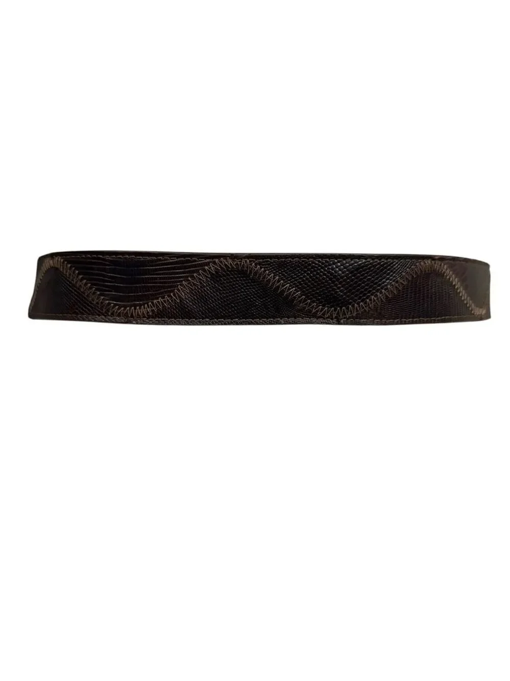 Vintage Nocona Embossed Leather Western Belt Size 40 Brown No Buckle